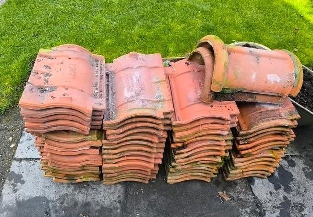 Keramische oude Hollandse dakpannen nr. 65, Gebr. Laumans, Ophalen, Gebruikt, Steen of Klei, Minder dan 5 m²