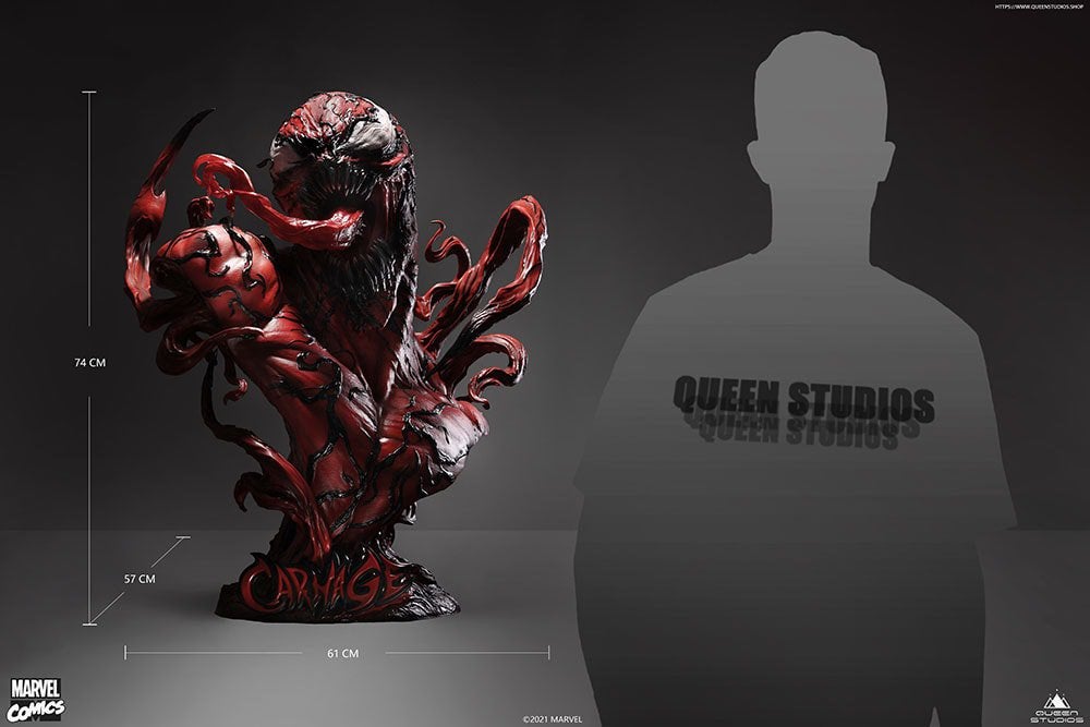 Queen Studios Carnage Life size bust Spiderman Venom, Ophalen, Zo goed als nieuw, Fantasy