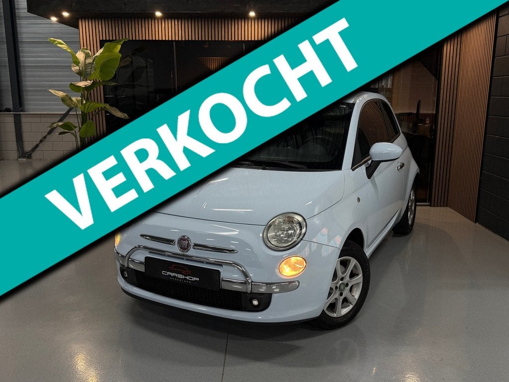 Fiat 500 1.4-16V sport 101PK AIRCO/ELECRAMEN/PDC/APK/6BAK, Euro 5, 101 pk, Zwart, 4 cilinders