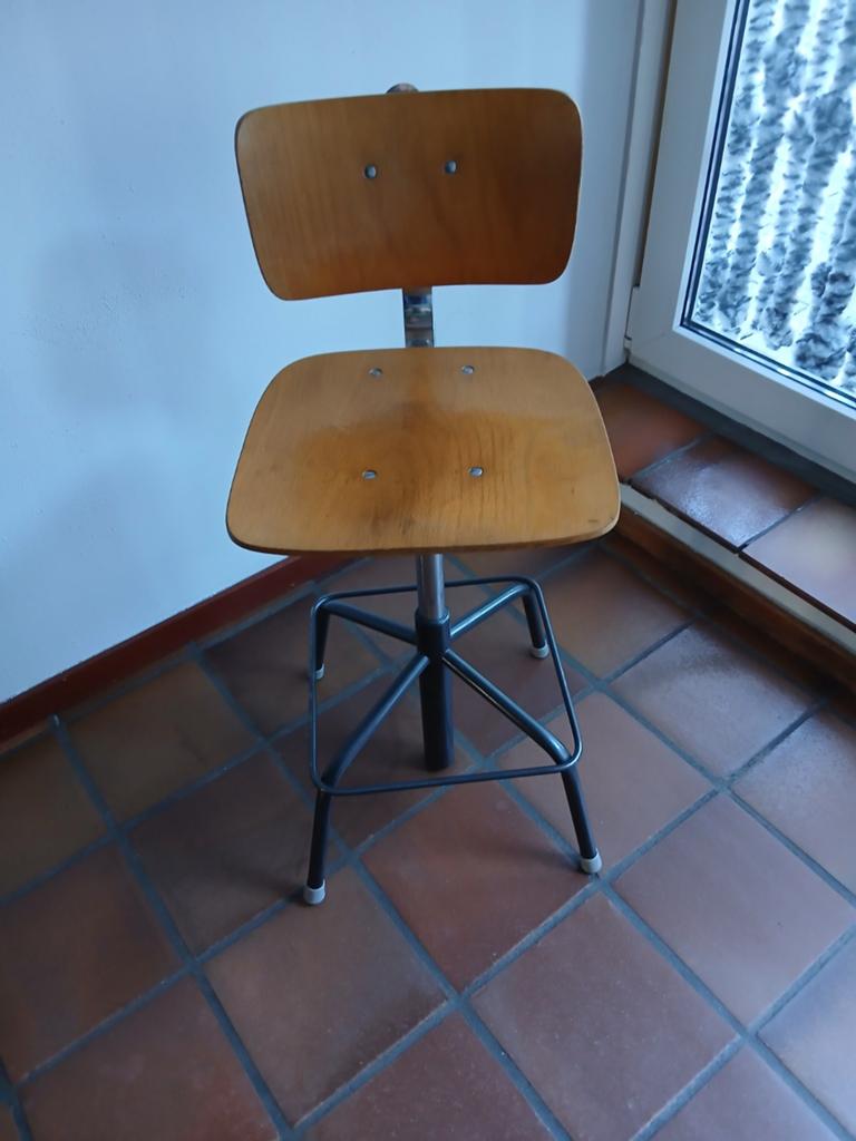 50er jaren Kinder Atelierstoel Architectenstoel, Ophalen