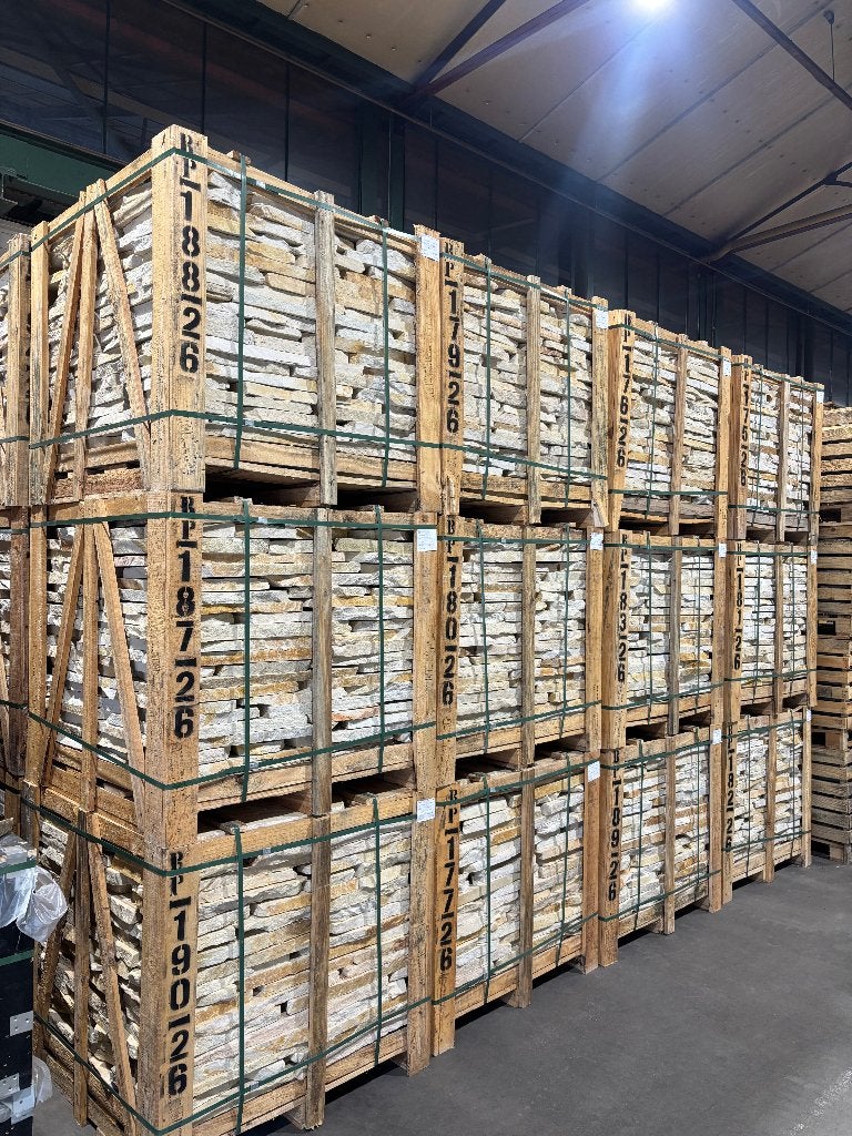Flagstones Brasil White XL 4-8pc M2, 60 cm of meer, Nieuw, Ophalen of Verzenden, 10 m² of meer