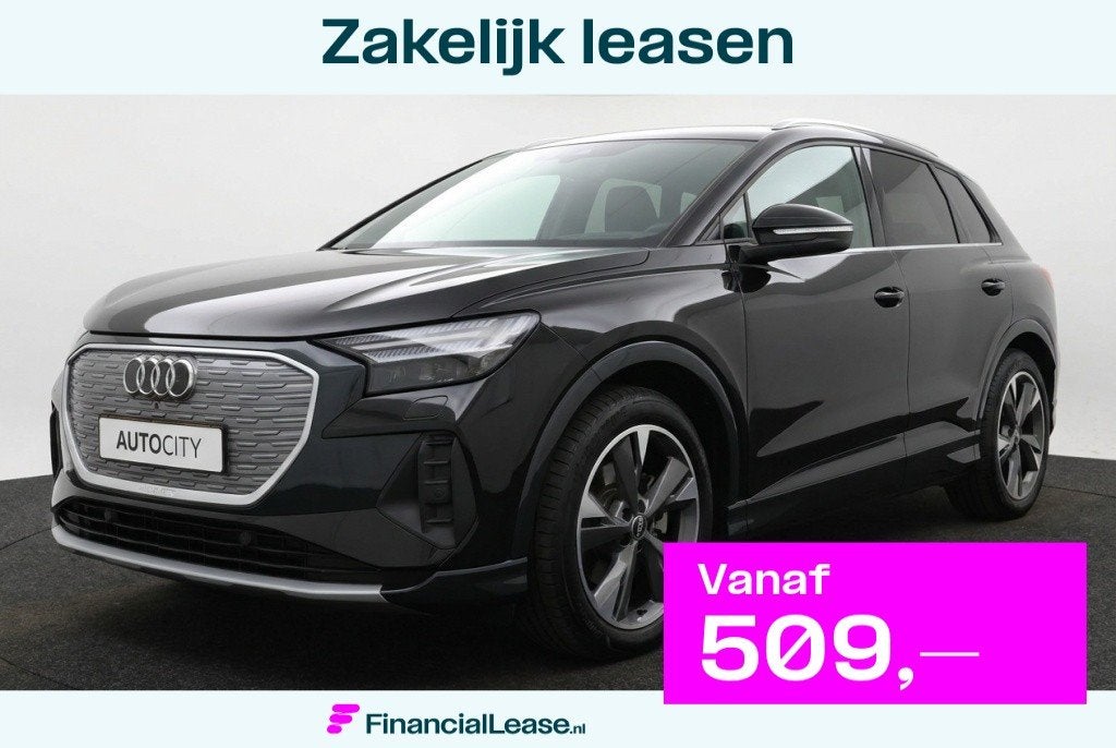 Audi Q4 e-tron 40 Advanced edition 204PK 77kWh Matrix | HUD, Automaat, Gebruikt, 495 min, Zwart