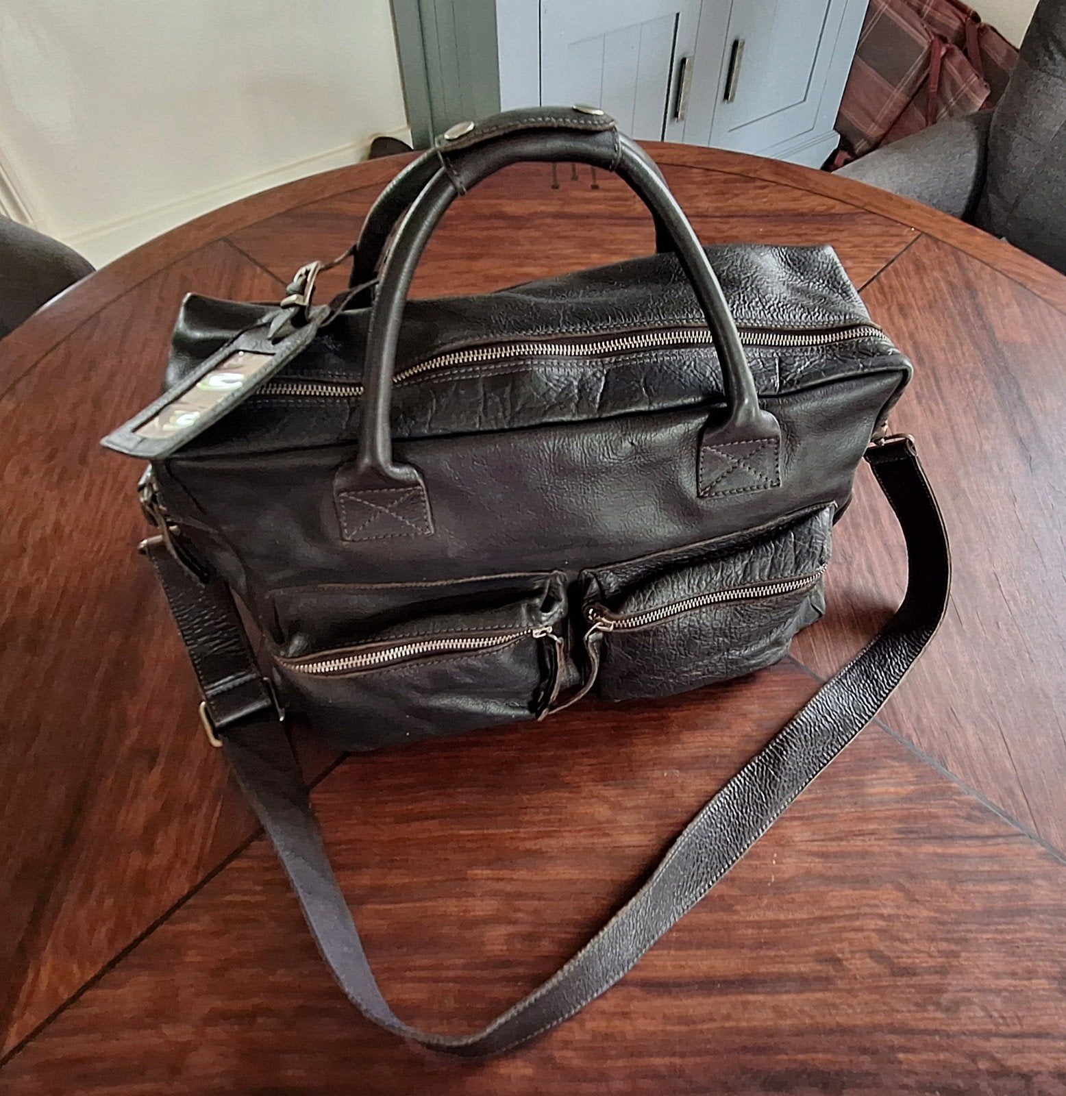 Legend weekendtas leer zwart, handbagage, Ophalen of Verzenden, Zo goed als nieuw
