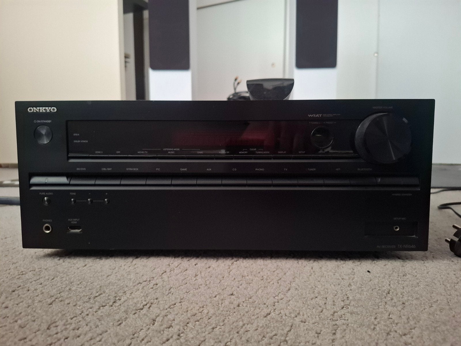 Onkyo TX-NR646 AV Receiver, Ophalen, Gebruikt, 120 watt of meer, Onkyo