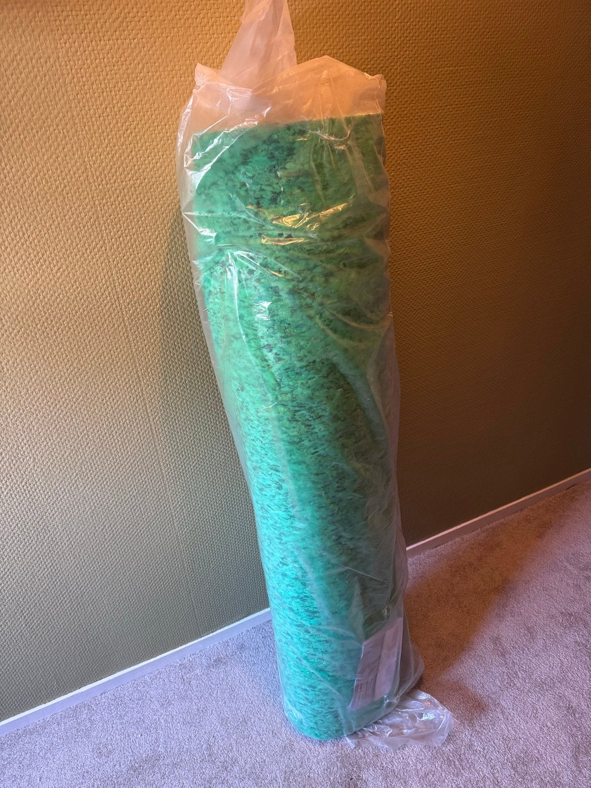Groene ondervloer 6 mm - 8.36 x 1,37 m (11.4 m²), Ophalen, Overige typen, Nieuw, Groen