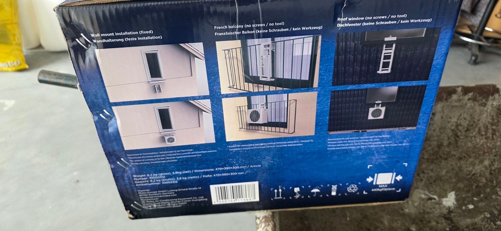 Midea PortaSplit beugel voir balkon en openslaandraam, Witgoed en Apparatuur, Ophalen