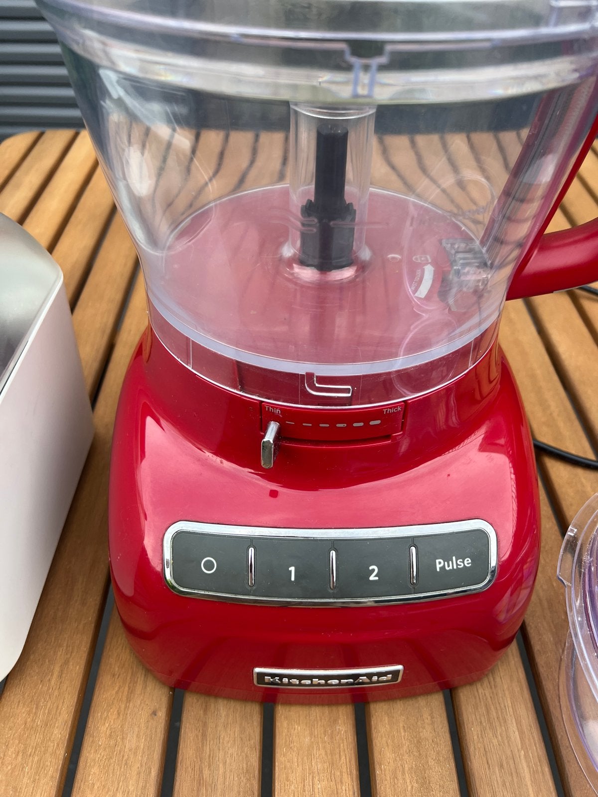 KitchenAid Foodprocessor 300W - Rood, Witgoed en Apparatuur, Keukenmixers, Zo goed als nieuw, 2 tot 3 liter, 2 snelheden, Vaatwasserbestendig
