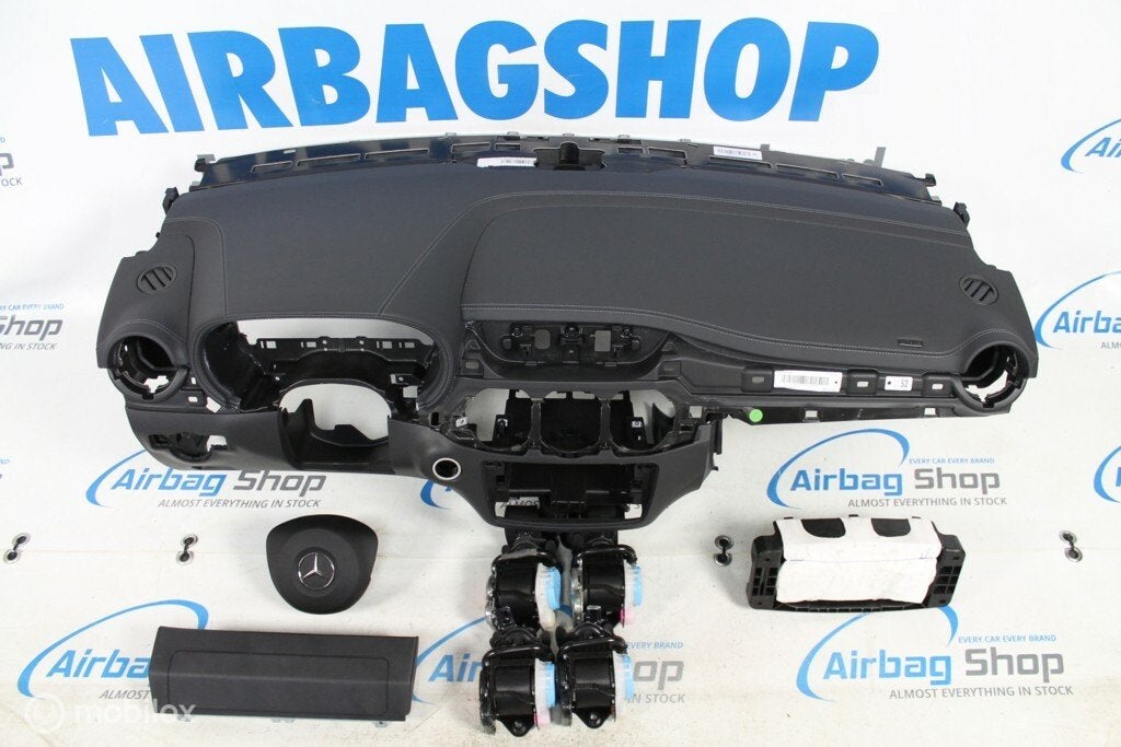 Airbag set - Dashboard grijs stiksel Mercedes B klasse AMG, Gebruikt, Ophalen of Verzenden