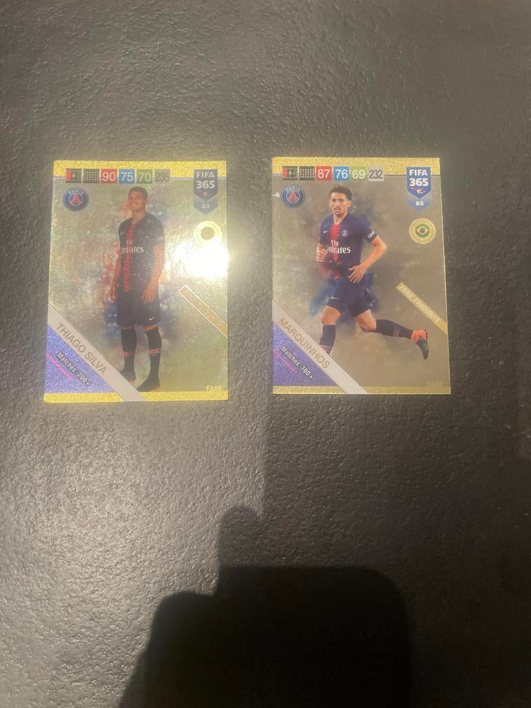 FIFA 365 Adrenalyn XL Kaarten - Thiago Silva & Marquinhos, Ophalen of Verzenden, Gebruikt, Buitenlandse clubs, Spelerskaart