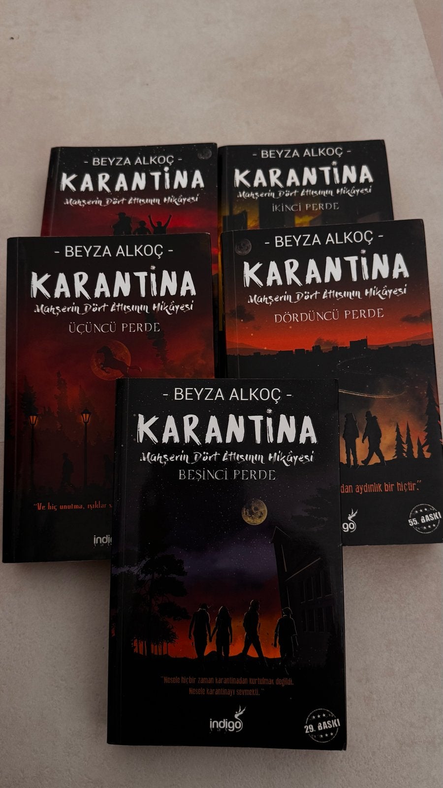 Karantina Beyza Alkoc Boekenset (5 boeken) met bladwijzers, Ophalen of Verzenden, Gelezen