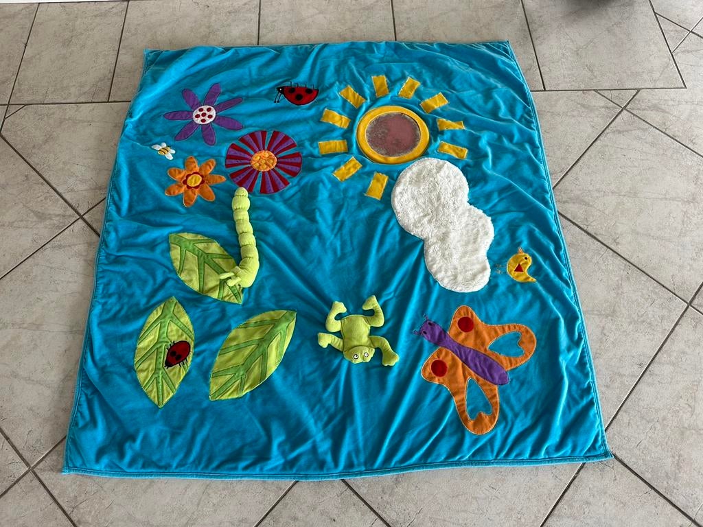 Speelkleed babykleed activiteiten kleed 116x110 blauw ZGAN, Ophalen of Verzenden, Zo goed als nieuw