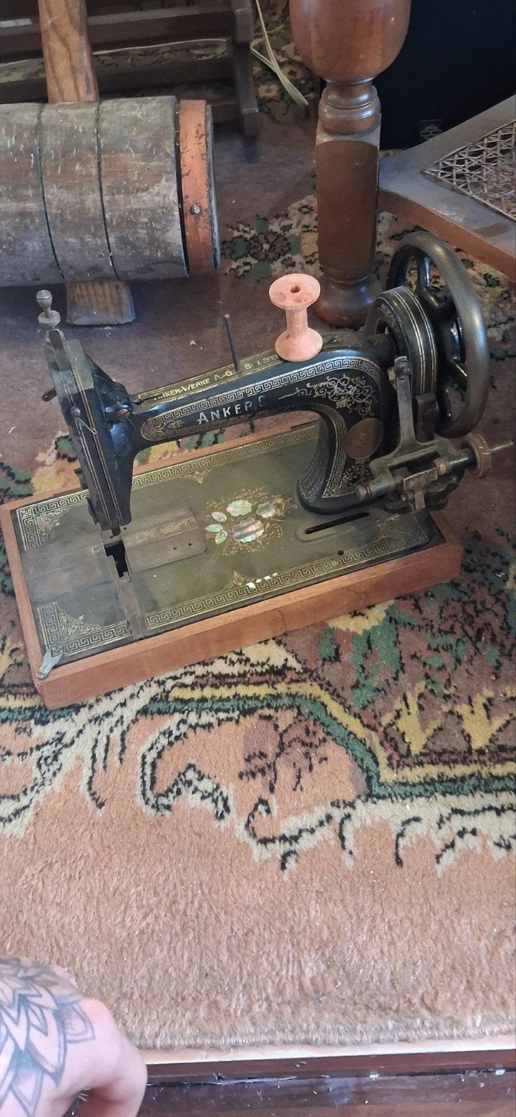 Oude naaimachines, Ophalen