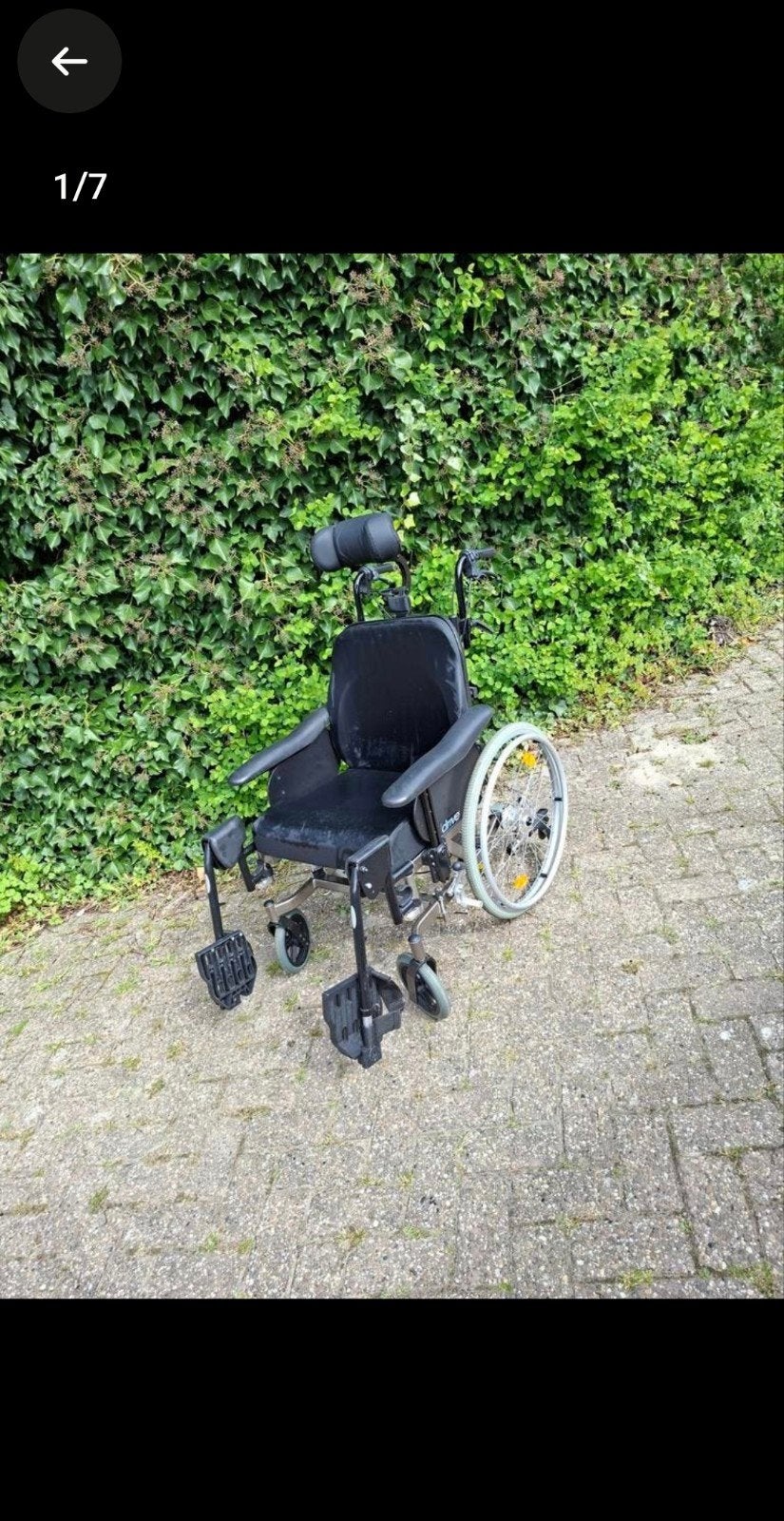 Rolstoel kantelbaar, Ophalen of Verzenden, Zo goed als nieuw, Duwrolstoel