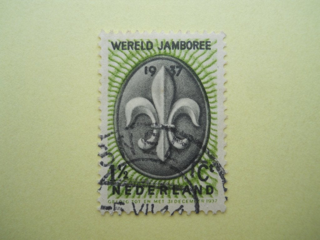 Nederland 1937 Wereld Jamboree Nvph.293 Rondstempel Sneek, Ophalen of Verzenden, T/m 1940, Gestempeld