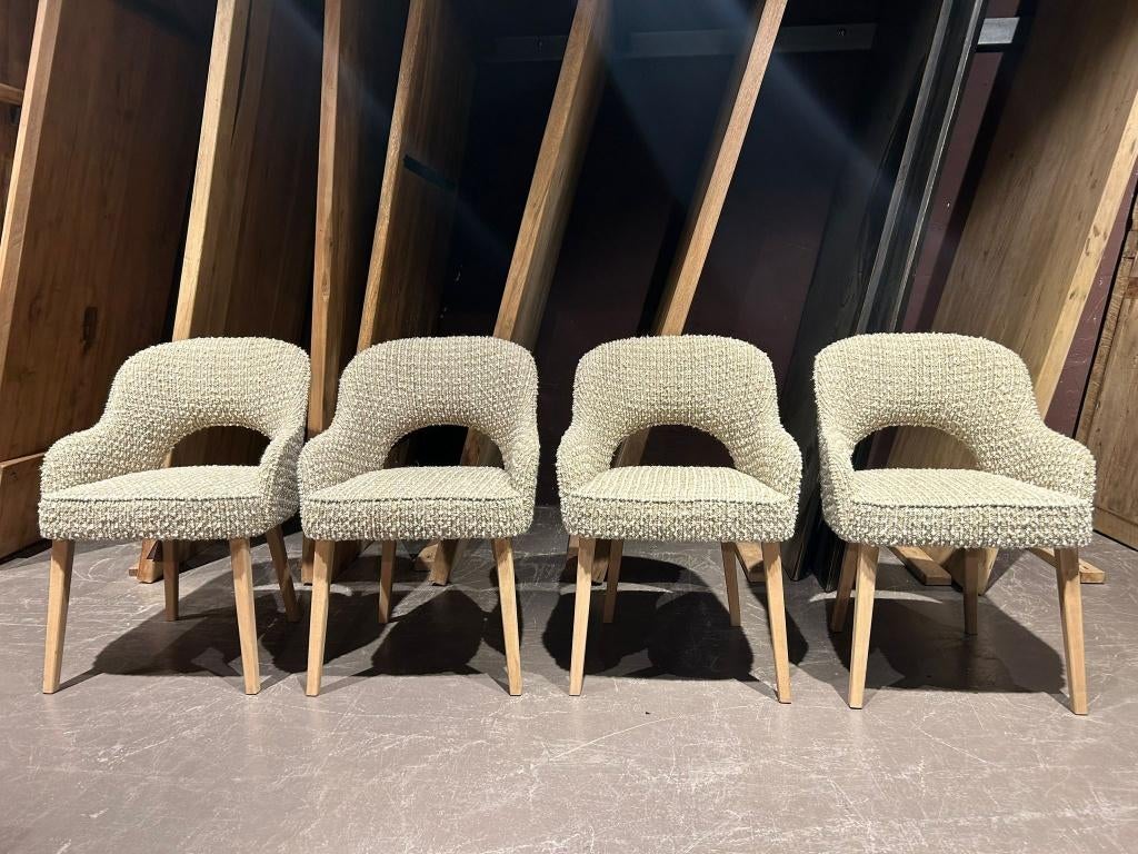 Eetkamerstoelen set – 4 stuks, Ophalen, Nieuw, Vier, Stof
