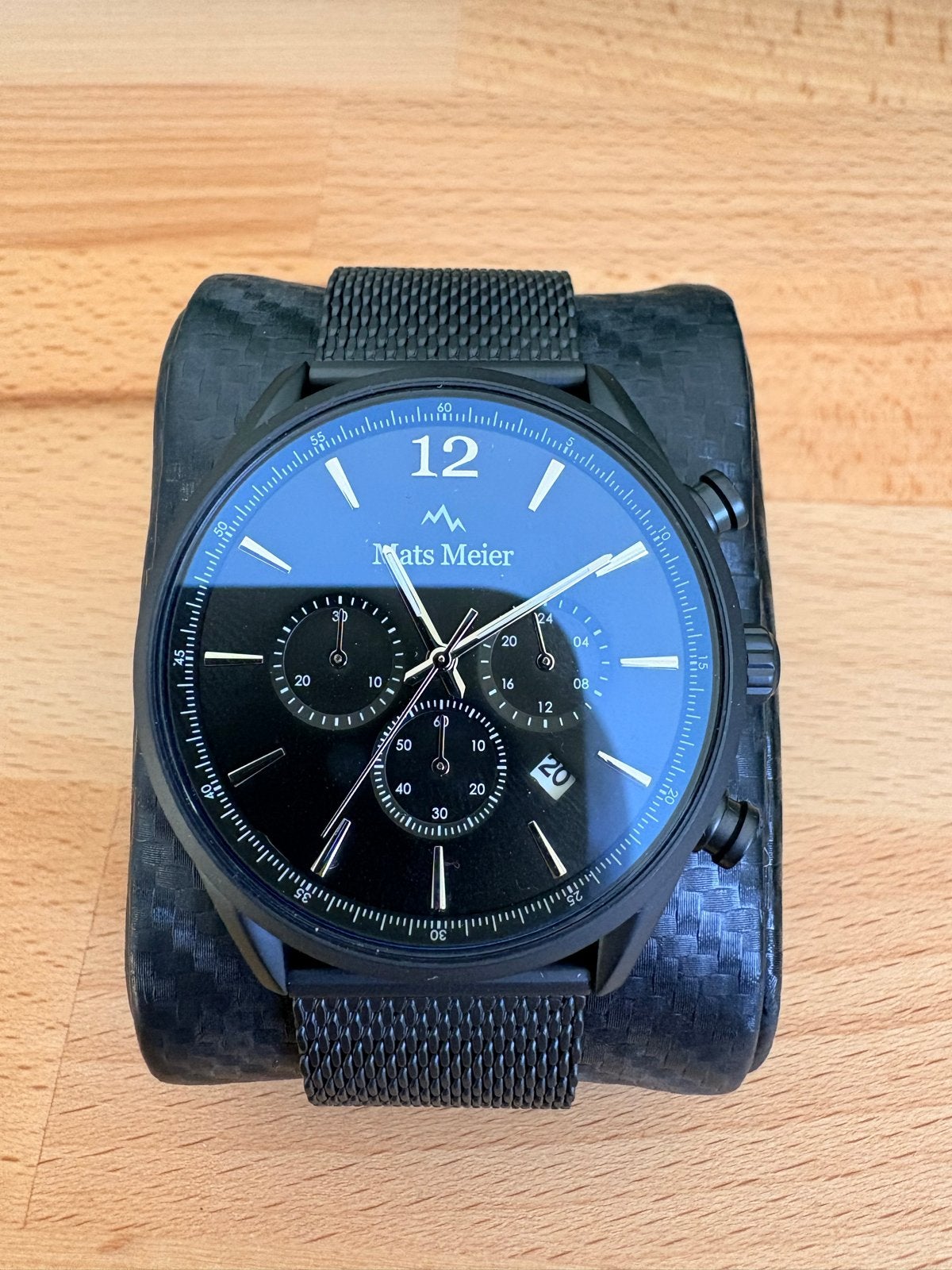 Mats Meier Grand Cornier Serie Heren Horloge Zwart, Overige merken, Staal, Staal, Polshorloge