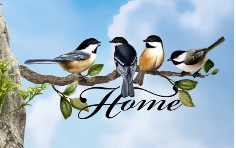Boom/Muurdecoratie Vogeltjes Home metaal, Ophalen of Verzenden, Nieuw