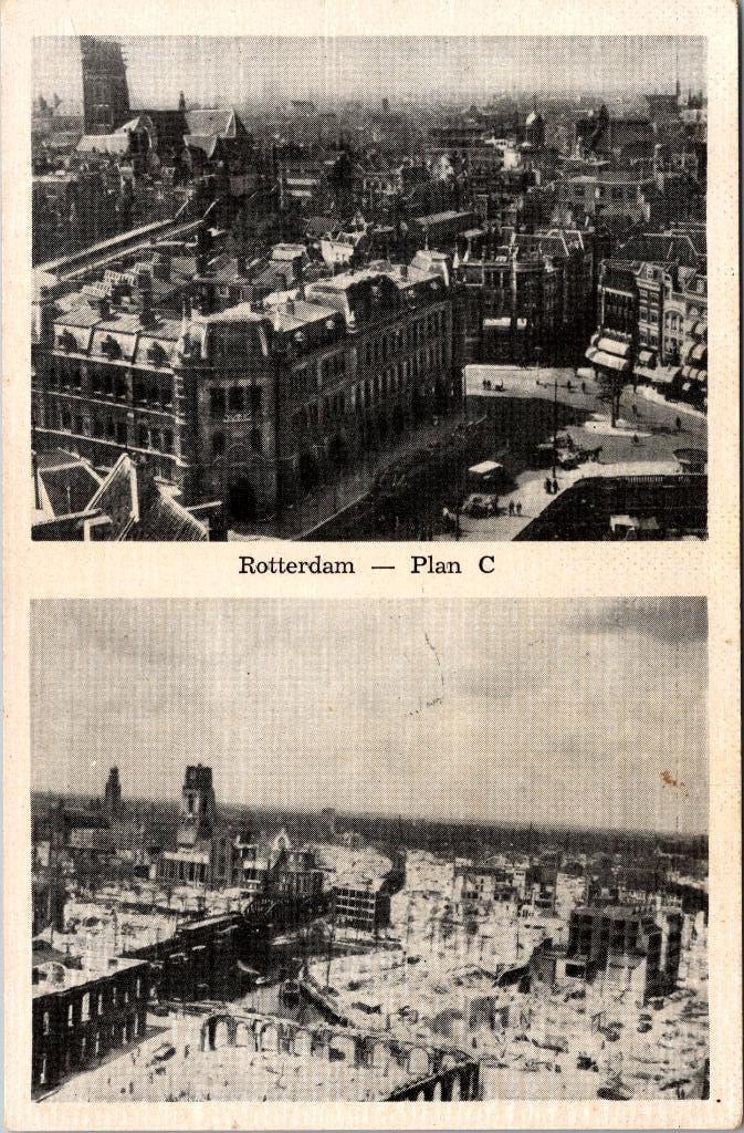 Rotterdam - Plan C (1940), Verzenden, 1940 tot 1960, Ongelopen, Zuid-Holland
