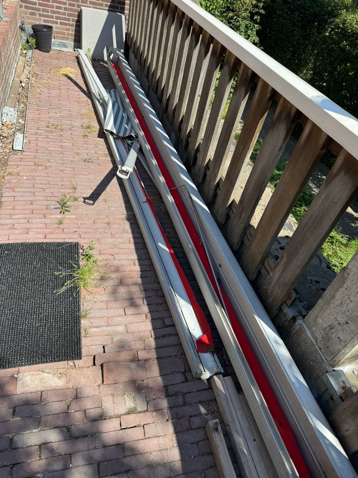 Zonnescherm groot, Tuin en Terras, Zonneschermen, 150 tot 300 cm, Ophalen, Gebruikt, Knikarmscherm