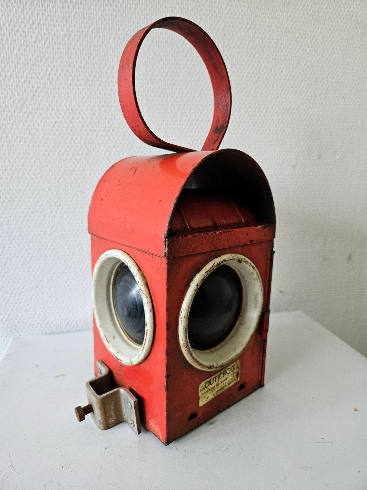 Vintage Spoorweg Lantaarn - Oude Seinlamp, Ophalen of Verzenden