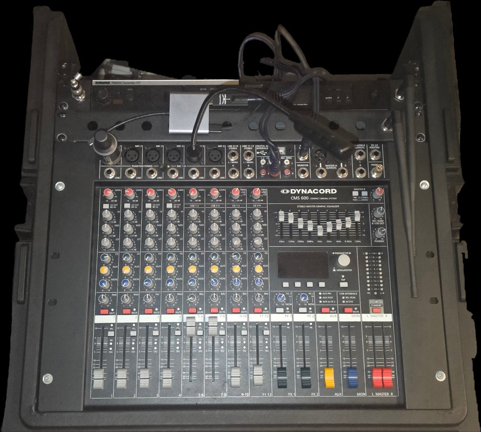 Dynacord CMS 600-3 Compacte Analoge Incl kofferbehuizingMeng, Ophalen of Verzenden, Gebruikt, 5 tot 10 kanalen, Microfooningang