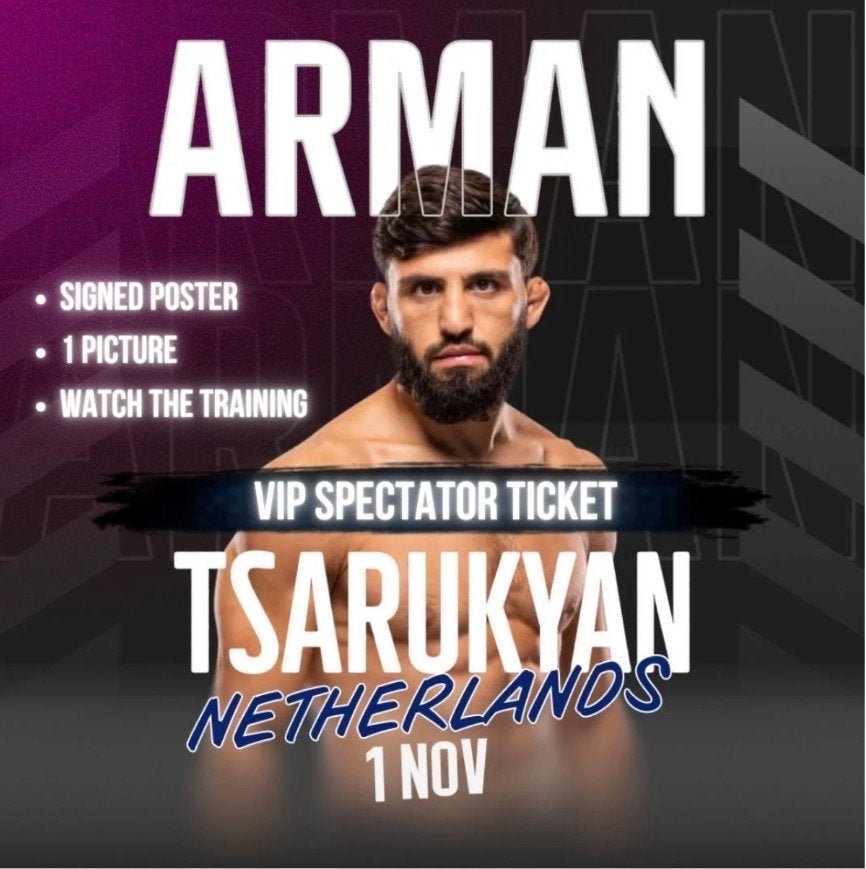 Arman Tsarukyan VIP Spectator Ticket Amsterdam, Twee personen, November