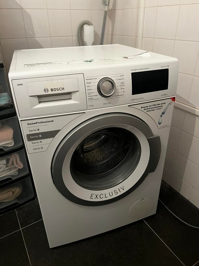 Bosch Wasmachine + Droger   €250,- p/s, Witgoed en Apparatuur, Ophalen of Verzenden, Zo goed als nieuw, 1200 tot 1600 toeren, 85 tot 90 cm