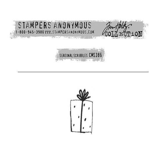 SA Tim Holtz Cling Stamp Seasonal Scribble #386/08, Verzenden, Nieuw, EZ-mounted stempel