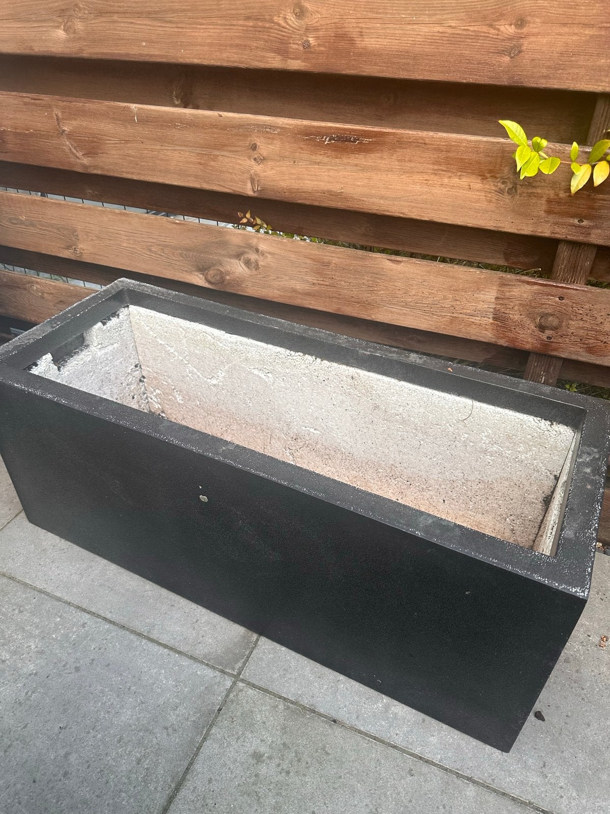 Capi Europe Lux Terrazzo plantenbak zwart 100x40x40, Ophalen, Overige materialen, Gebruikt, 100 cm of meer