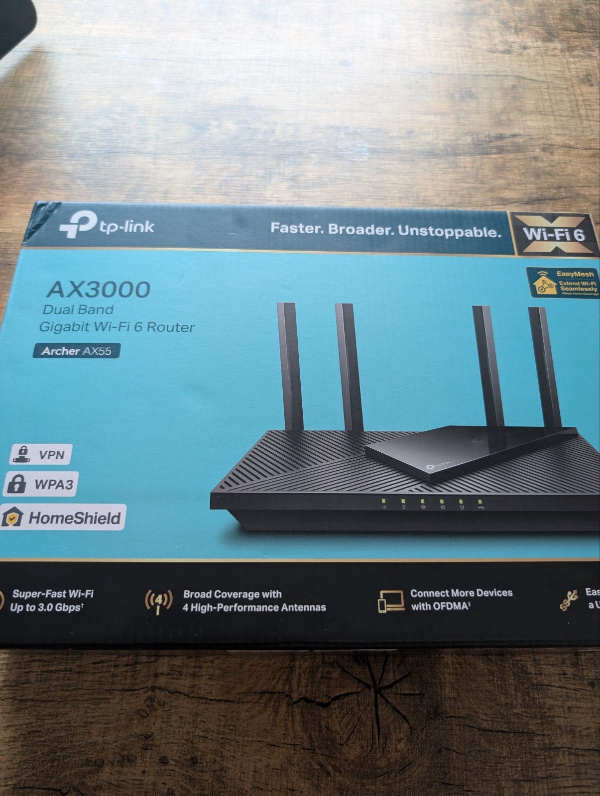 TP-Link Archer AX55 AX3000 Dual Band Gigabit Wi-Fi 6 Router, Computers en Software, Routers en Modems, Ophalen, Nieuw, Router