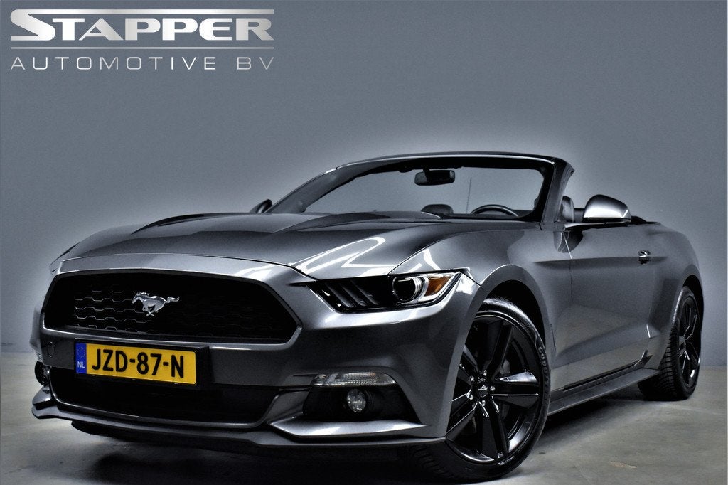 Ford Mustang Convertible 2.3 EcoBoost 317pk Automaat EU Gele, Auto's, Ford, Automaat, Achterwielaandrijving, Gebruikt, 4 cilinders