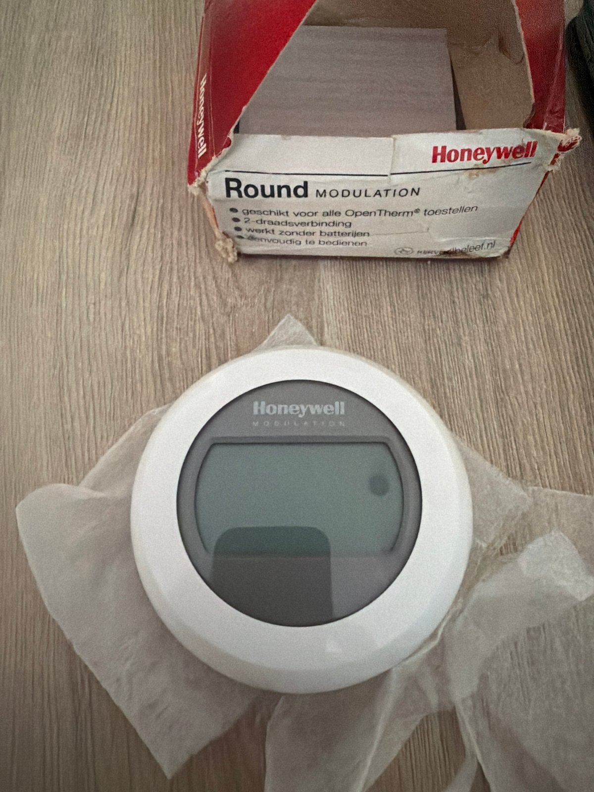 Honeywell Round Modulation T87M OpenTherm Thermostaat, Doe-het-zelf en Verbouw, Thermostaten, Ophalen of Verzenden, Nieuw