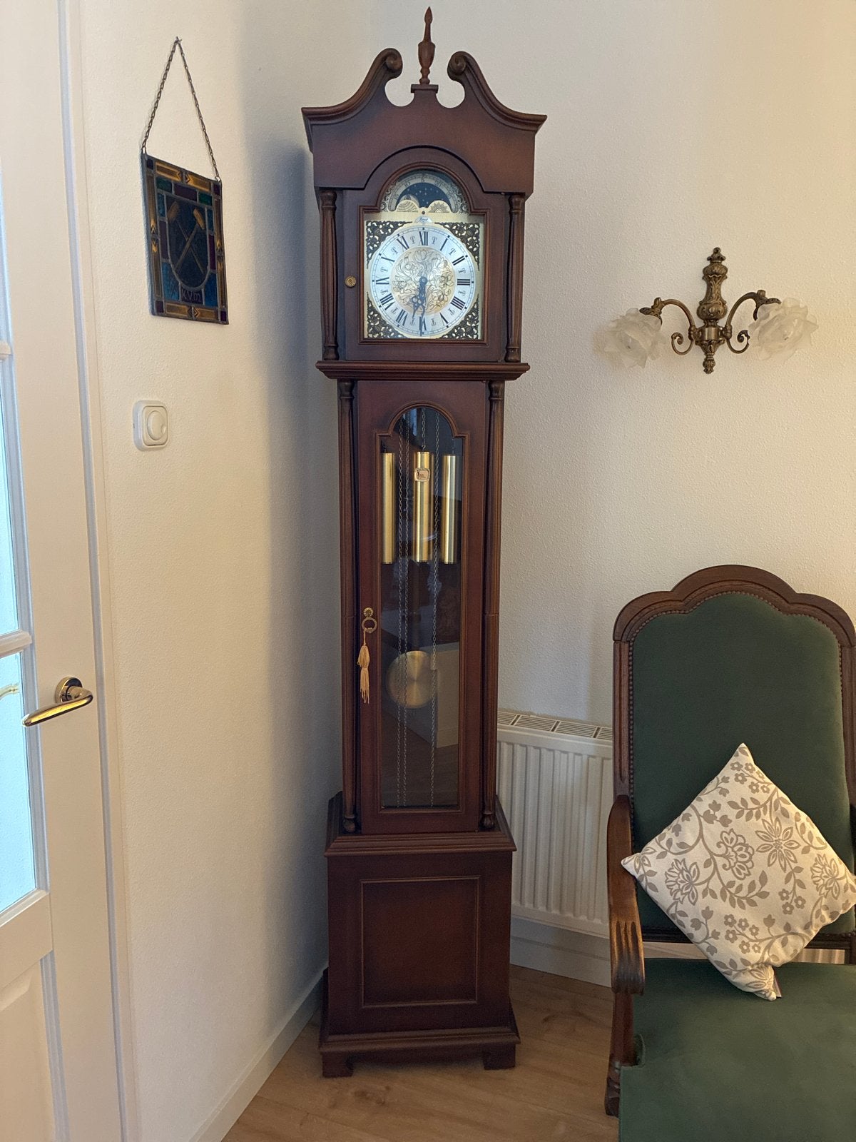 Klassieke staande klok met slinger en gewichten, Antiek en Kunst, Antiek | Klokken, Ophalen
