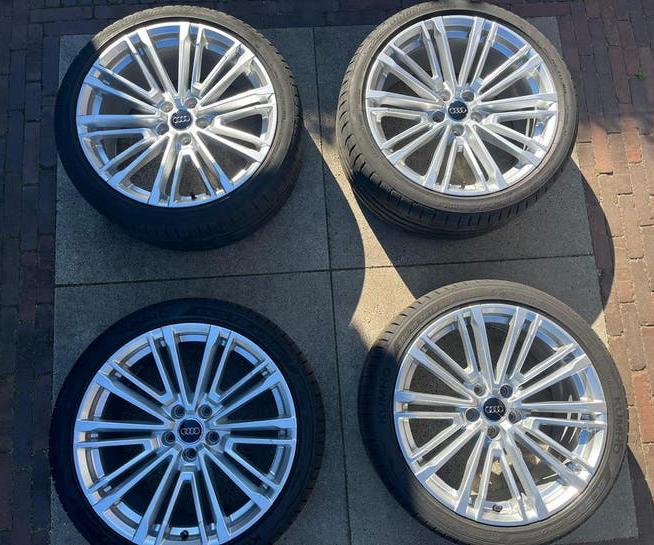 Audi A5 S5 19 inch OEM 5x112 zomer 255/35R19 2023/2024, Gebruikt, 255 mm, Banden en Velgen, Personenwagen