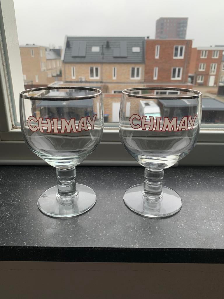 Chimay bierglazen, Ophalen of Verzenden, Zo goed als nieuw, Glas of Glazen, Overige merken