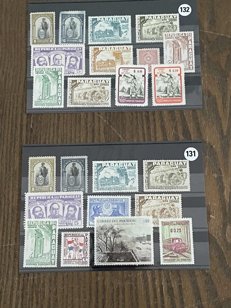 postzegels Paraguay op kaart 131+132, Verzenden, Zuid-Amerika