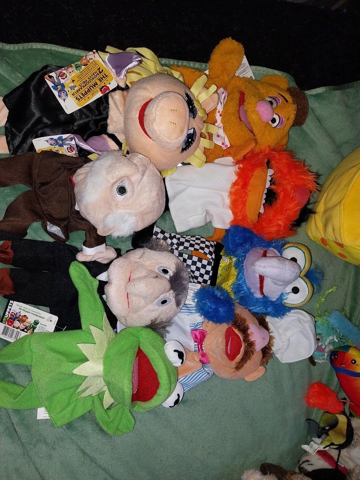 Muppets handpoppen set - Kermit, Miss Piggy, Fozzie en meer, Ophalen, Gebruikt, Overige merken, Overige karakters