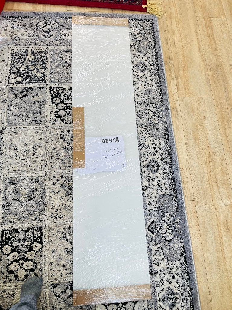 Top panel for IKEA BESTA TV KAST, glass/wit, 180x40 cm, Ophalen of Verzenden, Zo goed als nieuw, 25 tot 50 cm, Minder dan 100 cm