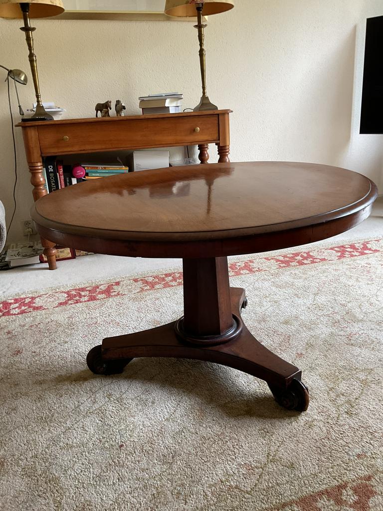 Mahonie houten salontafel, Ophalen of Verzenden