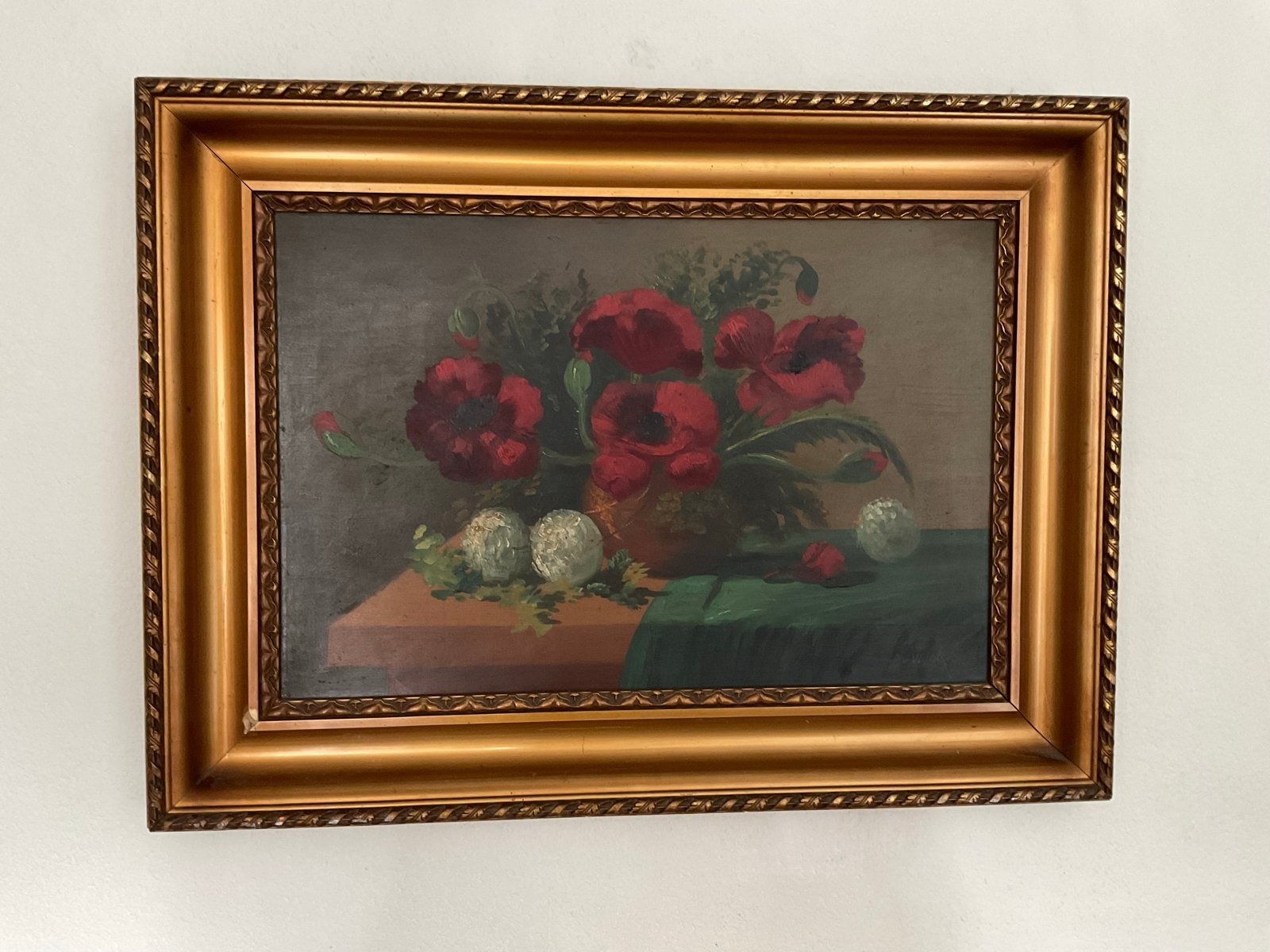 P. van Wijck Kunstschilder - Bloemenstilleven op paneel, Ophalen, Paneel, Stilleven, Gesigneerd