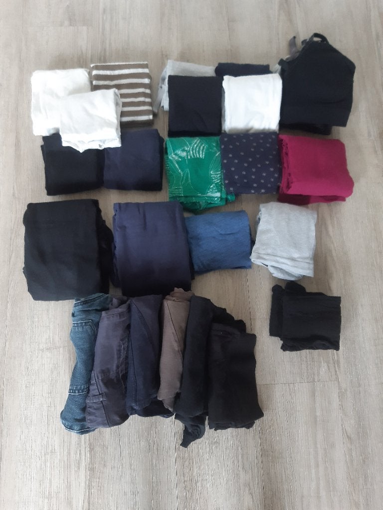 Zwangerschaps en voedingskleding pakket (x)S, Kleding | Dames, Positiekleding, Blauw, Ophalen of Verzenden, Maat 36 (S), Gedragen