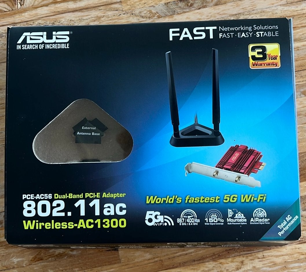Asus PCE-AC56 Wifi PCIe-kaart - amper gebruikt, Computers en Software, Ophalen of Verzenden, Zo goed als nieuw, Intern