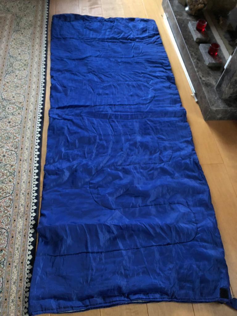 Blauwe retro slaapzak, Caravans en Kamperen, Ophalen of Verzenden, Gebruikt