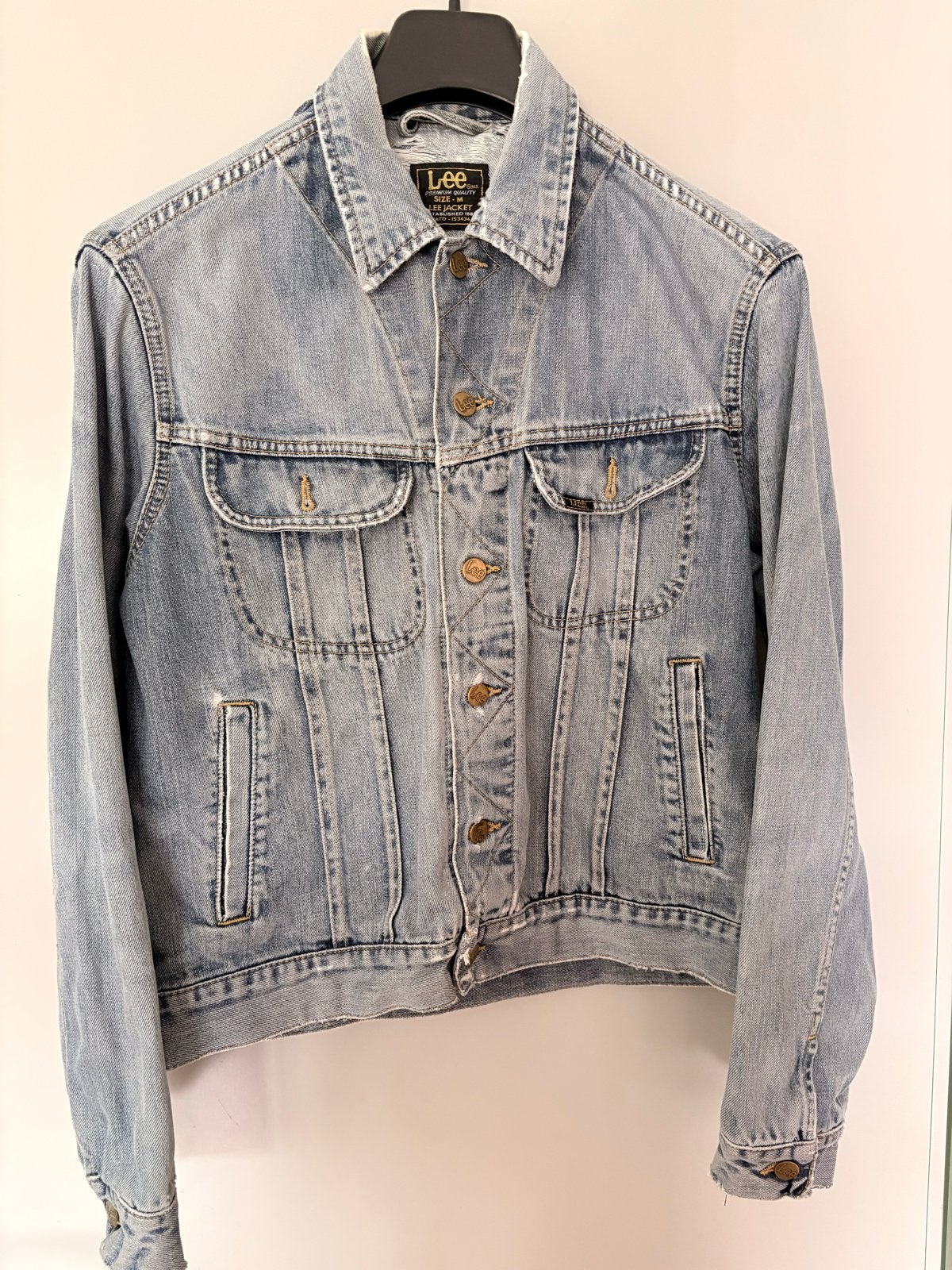 Lee spijkerjack maat M, lichtblauw, vintage, Ophalen of Verzenden, Gedragen, Maat 48/50 (M), Blauw