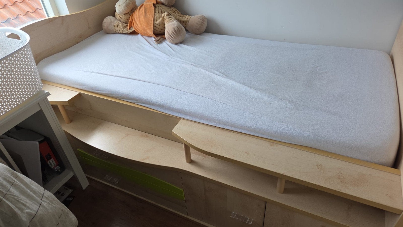 Prachtig bed super kwaliteit matrasmaat 200 x 90., Ophalen, 90 cm, Eenpersoons, 210 cm