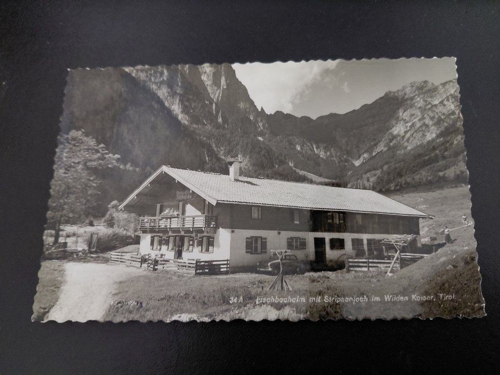 Chalet in Tirol, Oostenrijk, zwart/wit fotokaart, ongelopen., Verzenden, 1960 tot 1980, Ongelopen, Oostenrijk