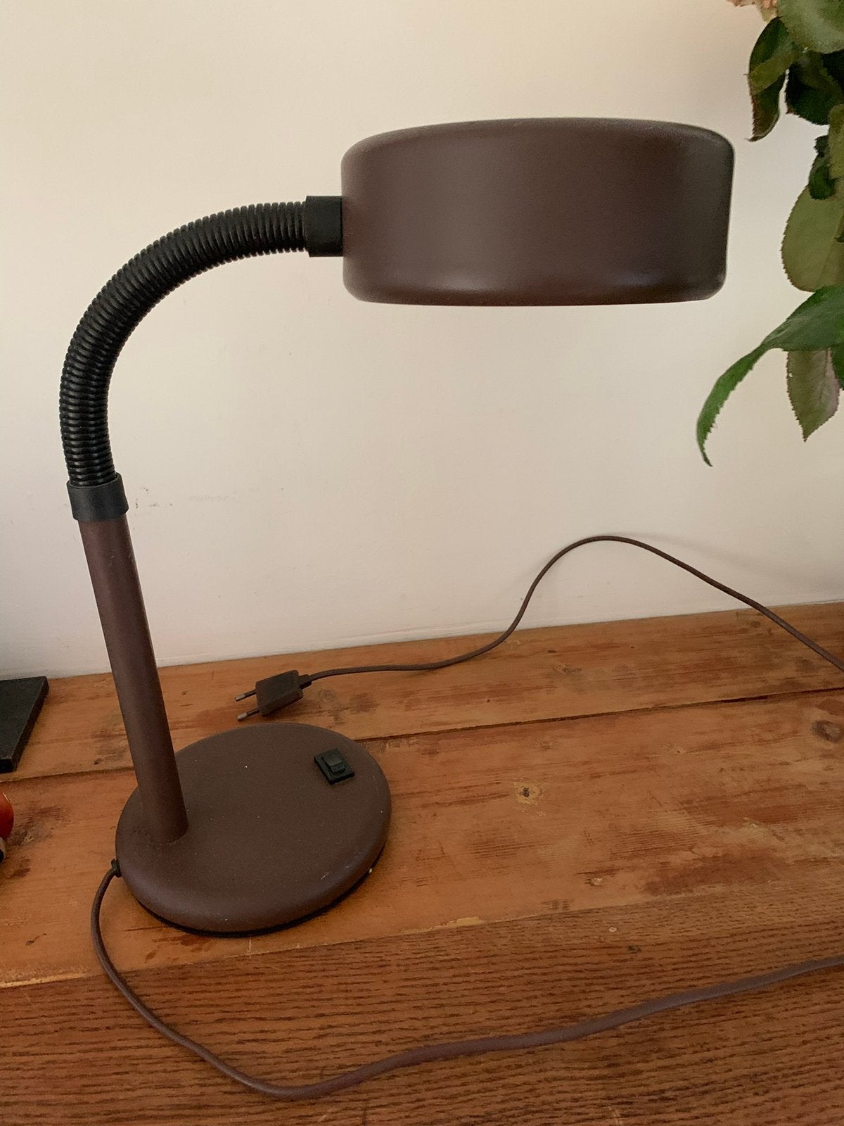 Vintage buro lamp Hala Zeist bruin, Huis en Inrichting, Bruin, Ophalen of Verzenden, Vintage