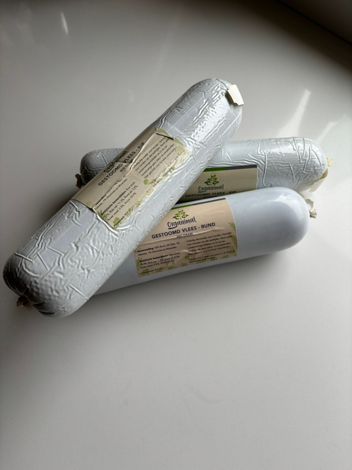 Organimal Gestoomd Vlees kip 5x en rund 5x, elk 800 gram., Ophalen of Verzenden, Hond