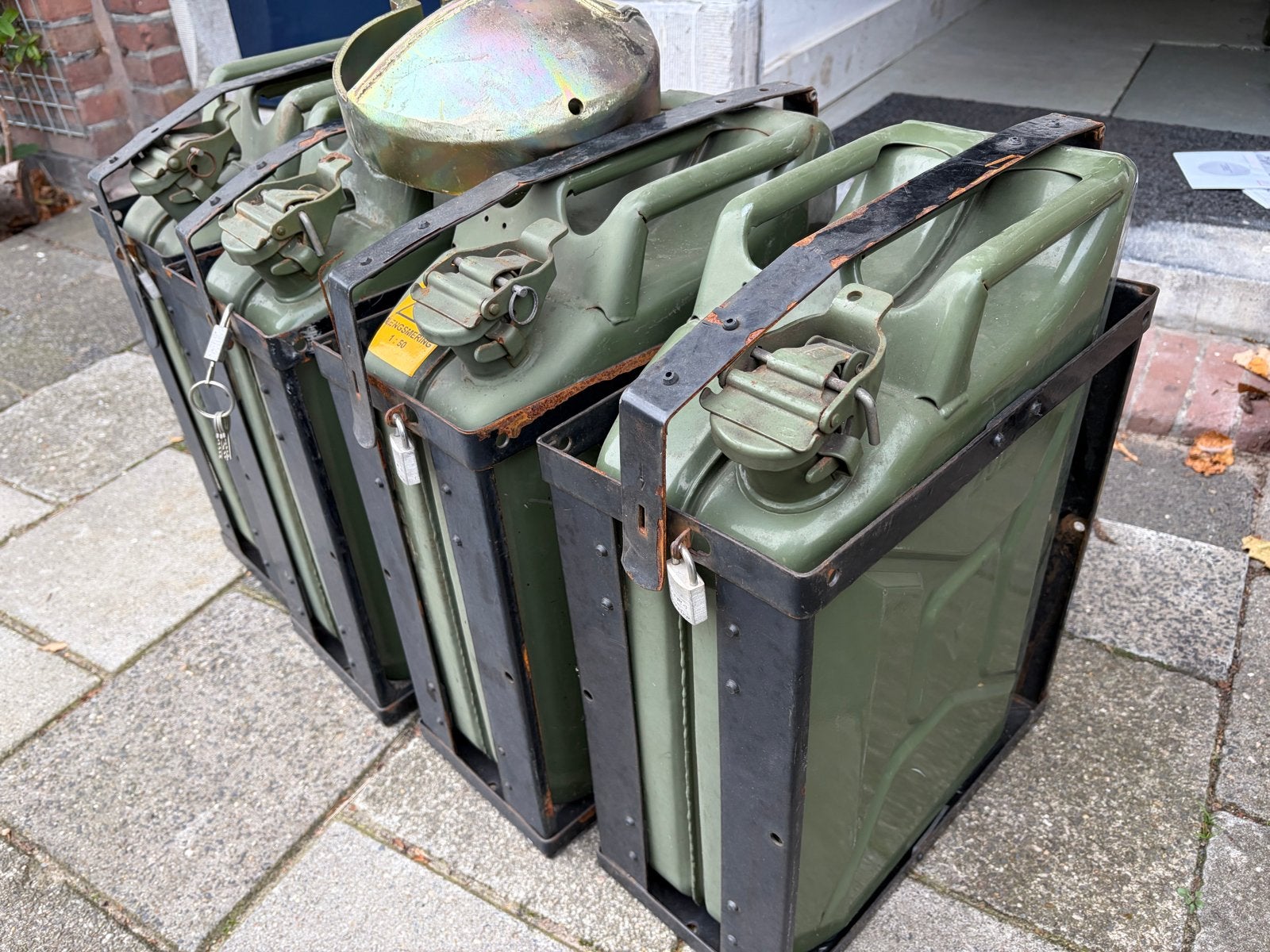 Set van 4 20l Jerrycans met ouders, Ophalen of Verzenden, Gebruikt