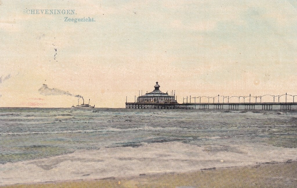 Scheveningen zeegezicht, Verzenden, Voor 1920, Gelopen, Zuid-Holland